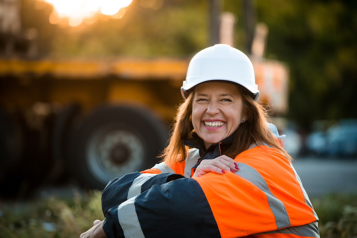 Happy in work –  senior woman engineer